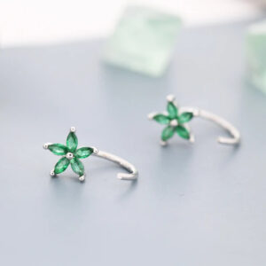 Zircon Ear Studs Copper Plated Real Gold Micro Inlaid Women's Fashion Earrings