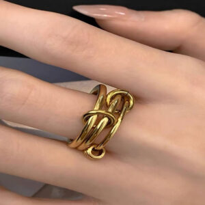 Sanhuan Personalized Cold Style Titanium Steel Ring Women