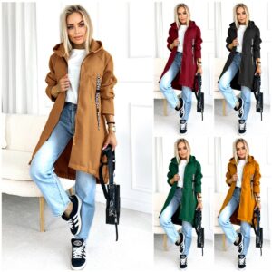 Hooded Sports Brushed Hoody Casual Long-sleeved Zipper Jacket