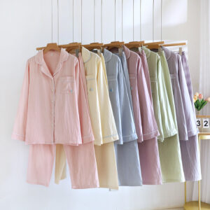 Double Pure Cotton Gauze Pajamas Women's Suit