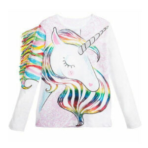 Cross-border for foreign trade Europe and America ins explosion children's clothing children's stereo horse hair printing T-shirt